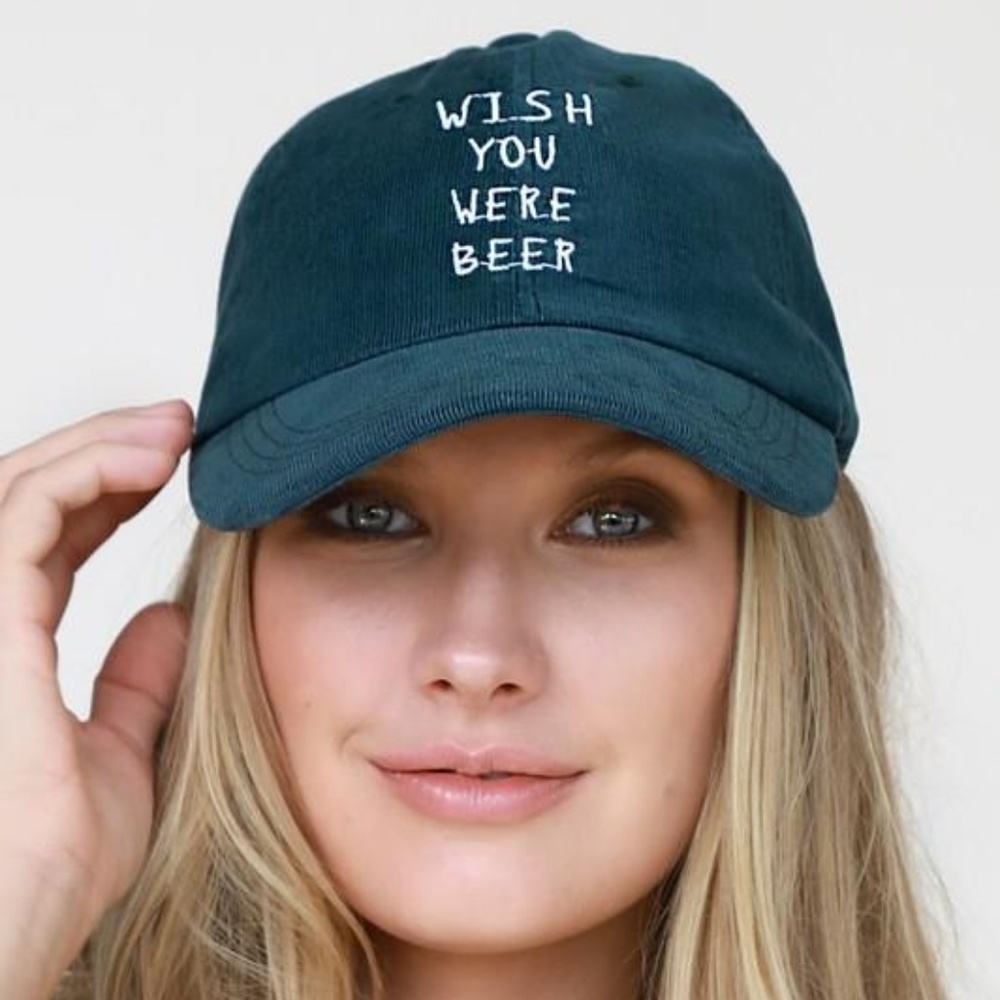 Embroidered Corduroy Graphic Baseball Hat